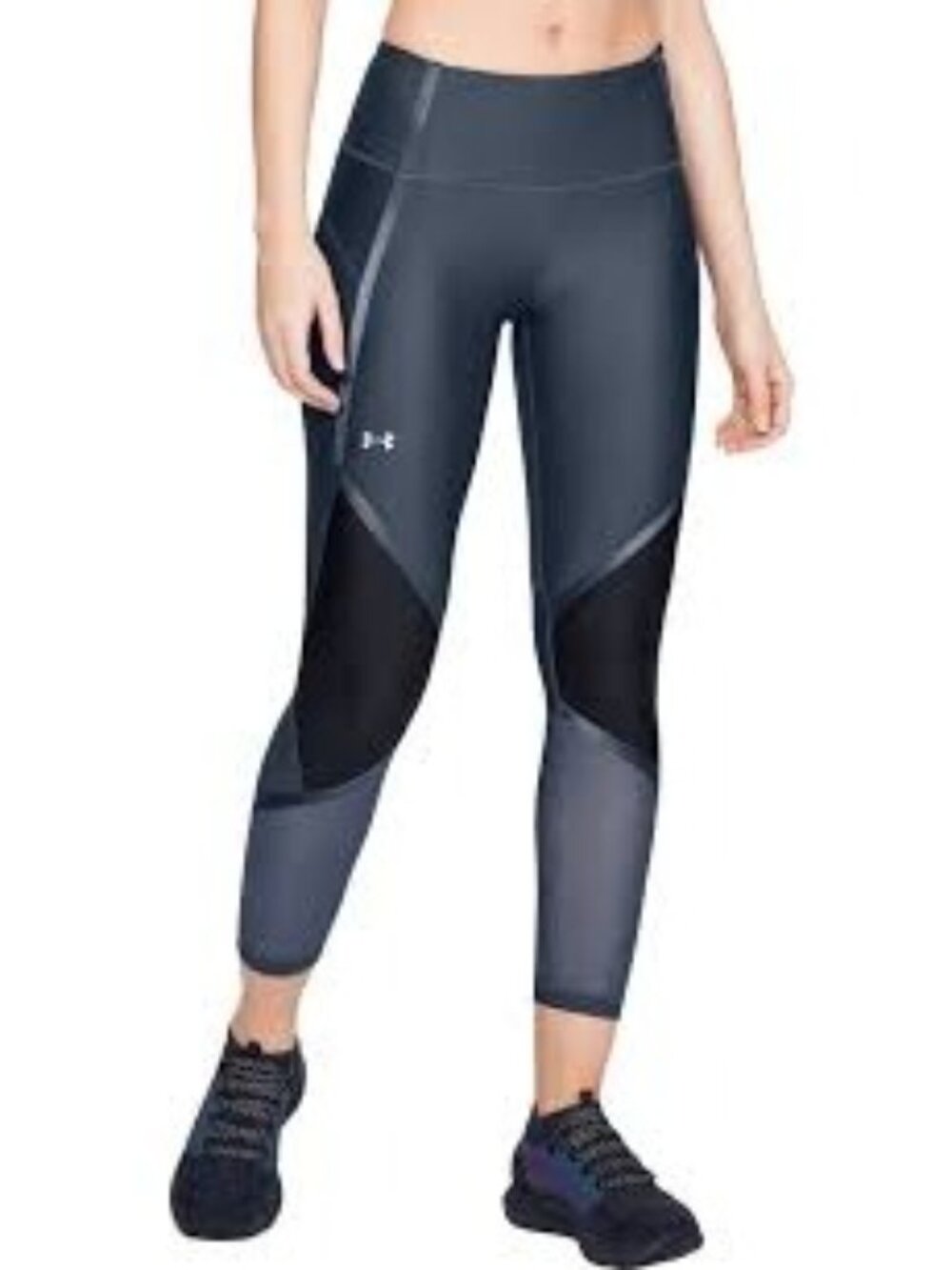 Under Armour Women's HeatGear Shine Ankle Crop Compression Tights size small
